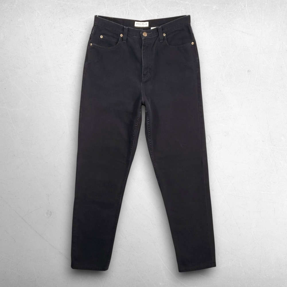VTG 90s Eddie Bauer High Rise Tapered Jeans Women 6 Black Cotton Streetwear